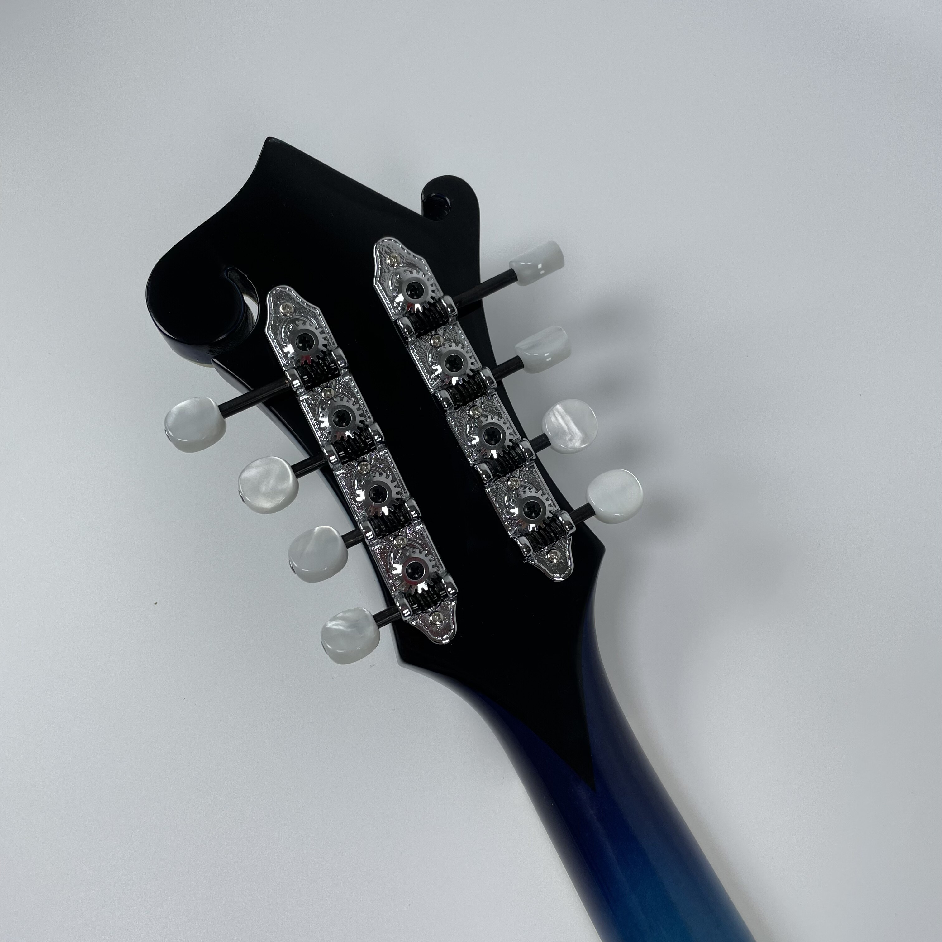 Afanti mandoline octave bleue avec table d'harmonie en épicéa massif de qualité AA sculptée à la main