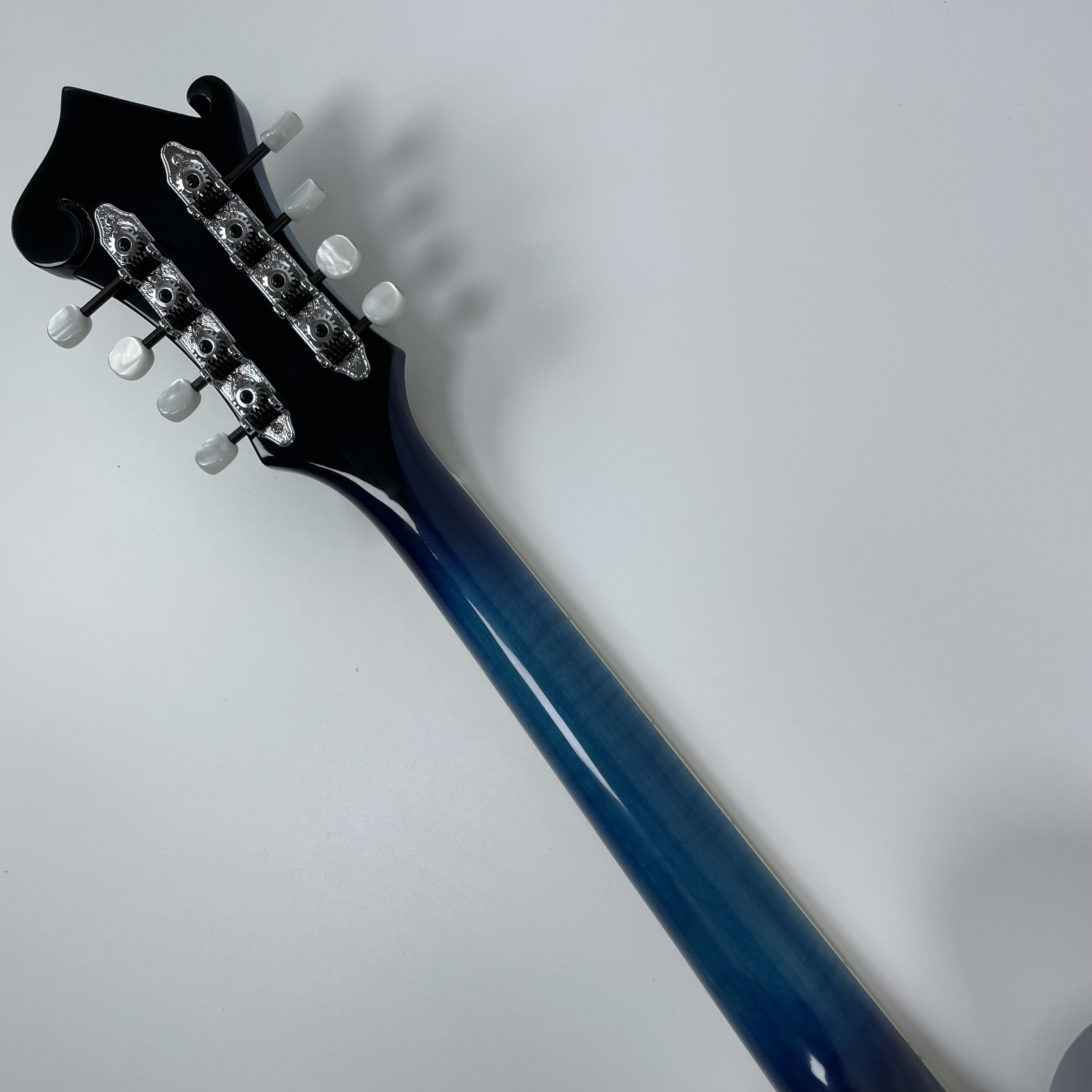 Afanti mandoline octave bleue avec table d'harmonie en épicéa massif de qualité AA sculptée à la main