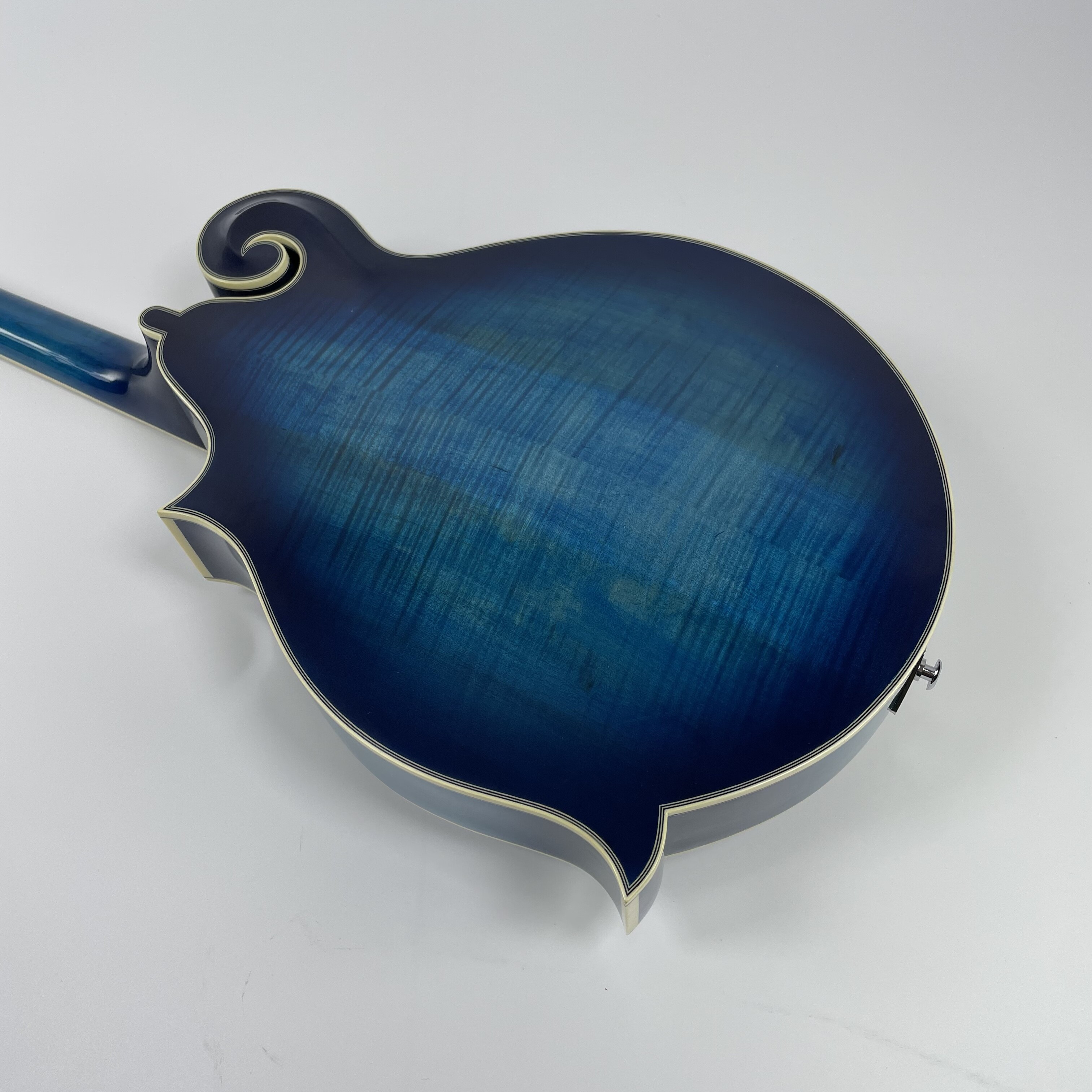 Afanti mandoline octave bleue avec table d'harmonie en épicéa massif de qualité AA sculptée à la main