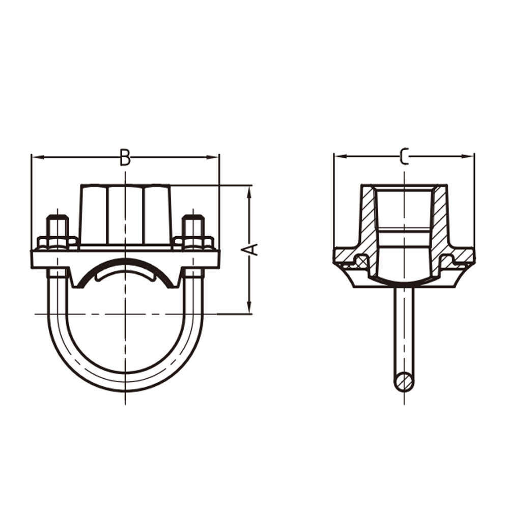 U-Bolted Mechanical Tee XGQT3L