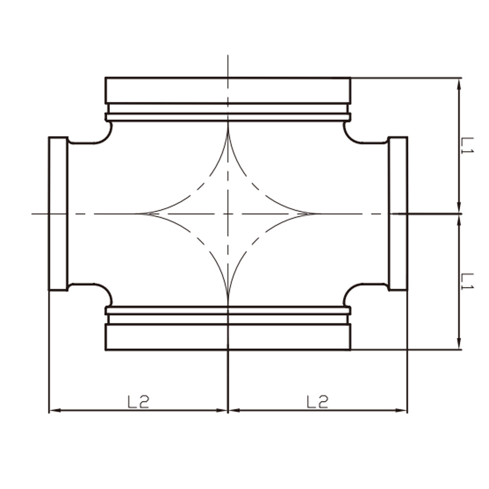 Reducing Cross with Female Thread XGQT051S