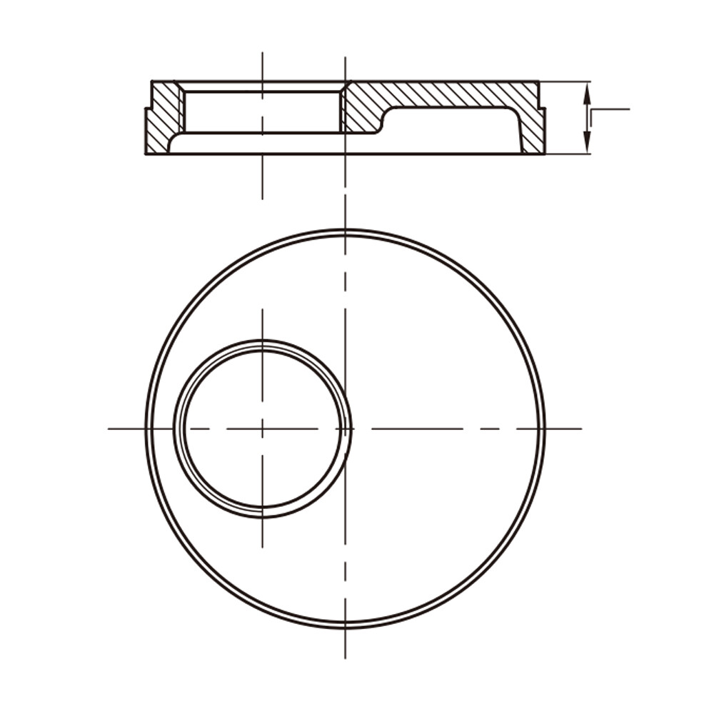 Cap with Eccentric Hole XGQT06E