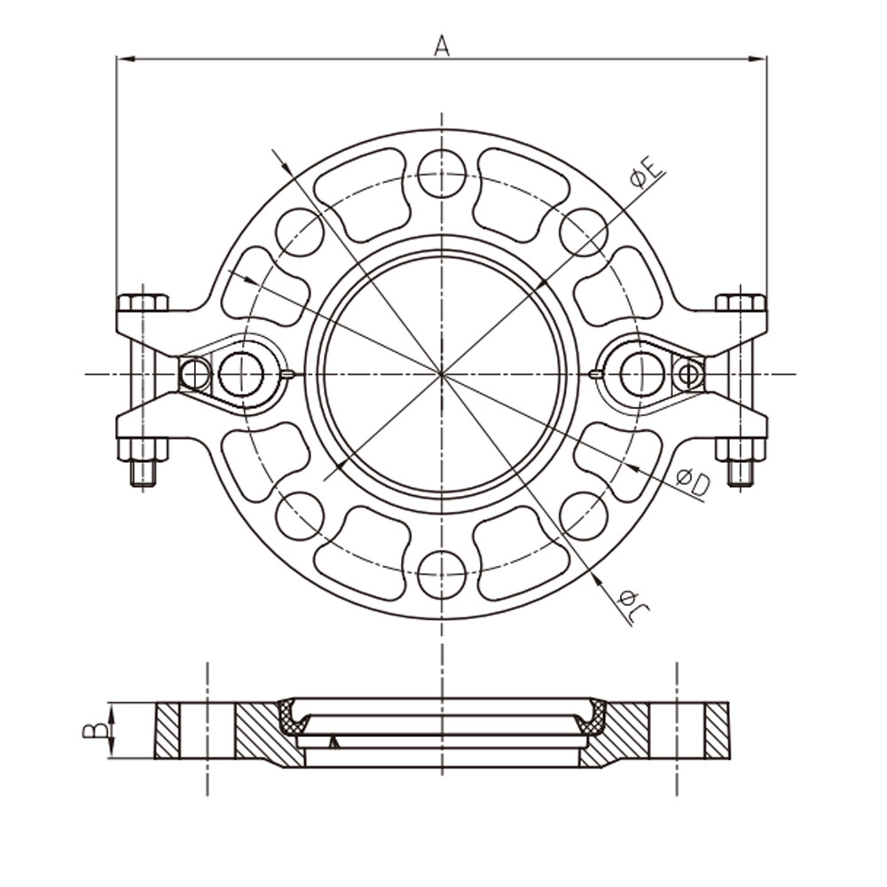 Grooved Flange ANSI CLASS150 XGQT011