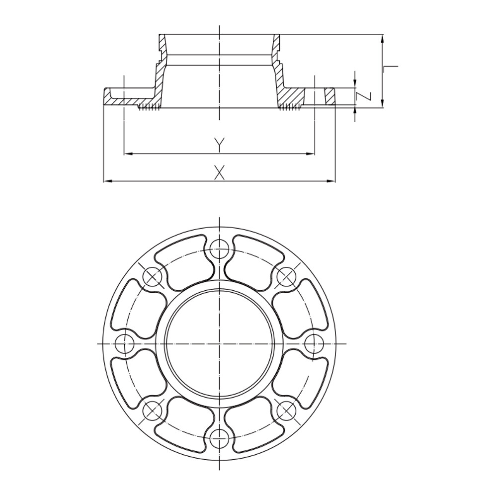 Flange Adaptor PN16 XGQT08