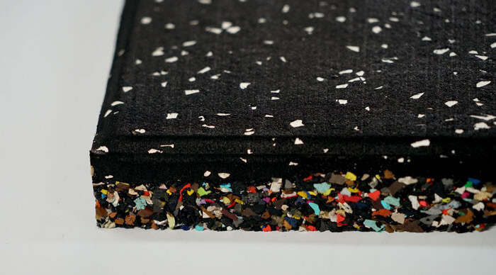 Composite rubber floor mats