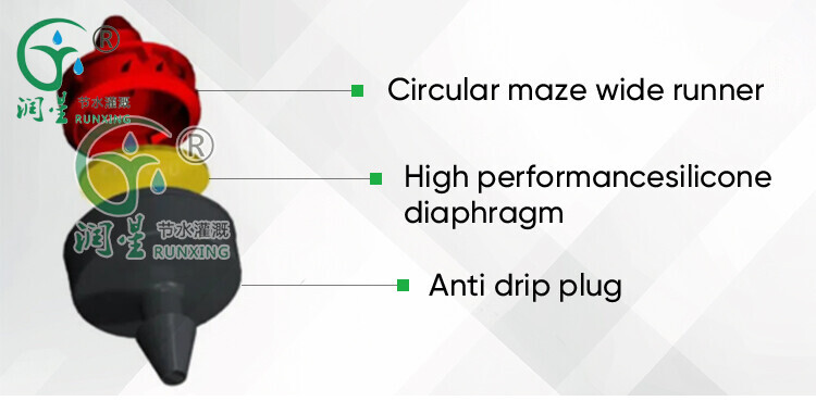 Sur le tube extérieur - compte-gouttes anti-goutte et compensateur de pression