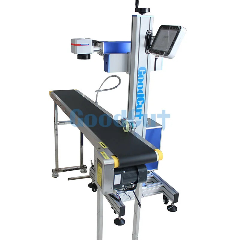 Fly Fiber Laser Marking Machine with Conveyor Belt