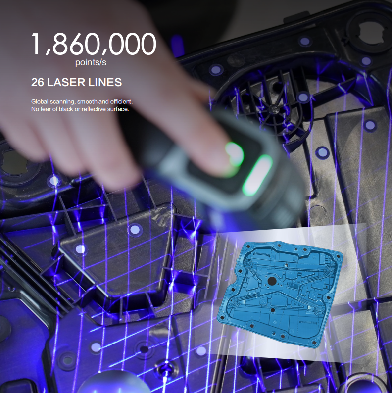 FreeScan Combo+ Hybrid Light Source and Multifunctional Handheld 3D Scanner