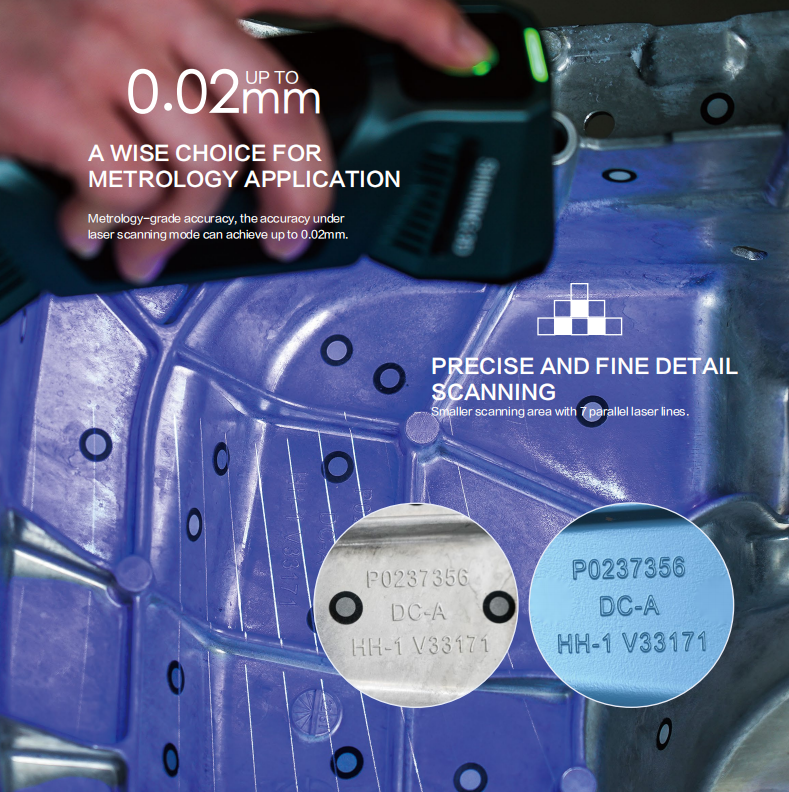 FreeScan Combo+ Hybrid Light Source and Multifunctional Handheld 3D Scanner