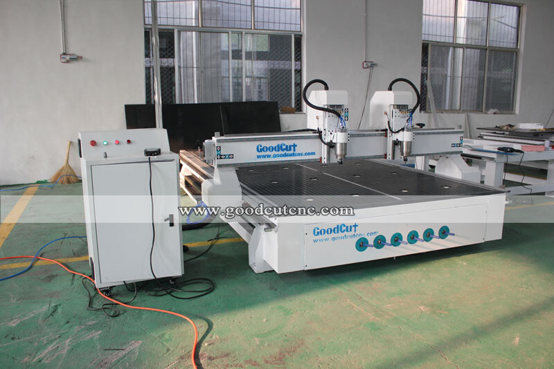 GC2030-2H Jinan GoodCut Independent Multi Head CNC Router Machines with 2/3 Independent Heads for Woodworking