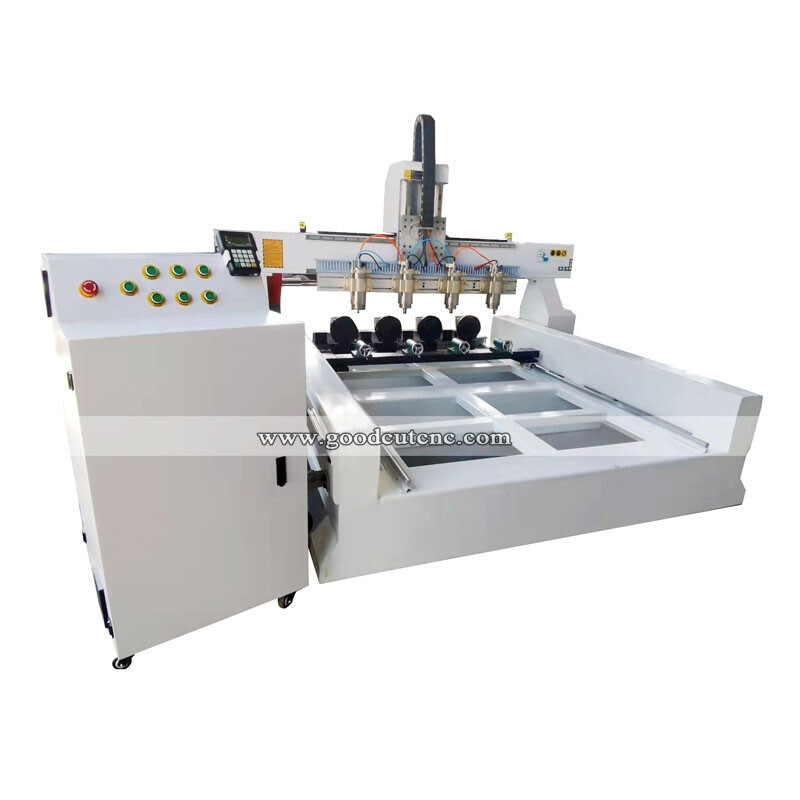 GC-4R Multi Spindle Wood CNC Router with 4 Spindle and 4 Rotary for Furniture Table Legs
