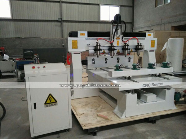 GC1225-4R 4 Axis Rotary 4 Heads Four Spindle Price Router CNC 3d for Chair Table Leg