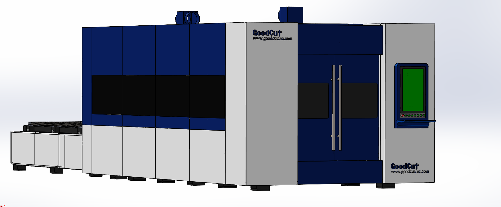 GC1530FC-D 12kw 20kw Double Table Metal Cutting Fiber Laser Cutting Machine