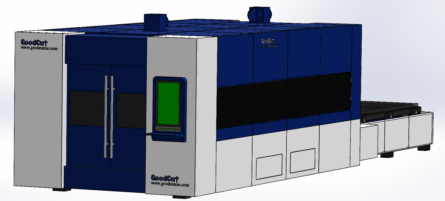 GC1530FC-D 12kw 20kw Double Table Metal Cutting Fiber Laser Cutting Machine