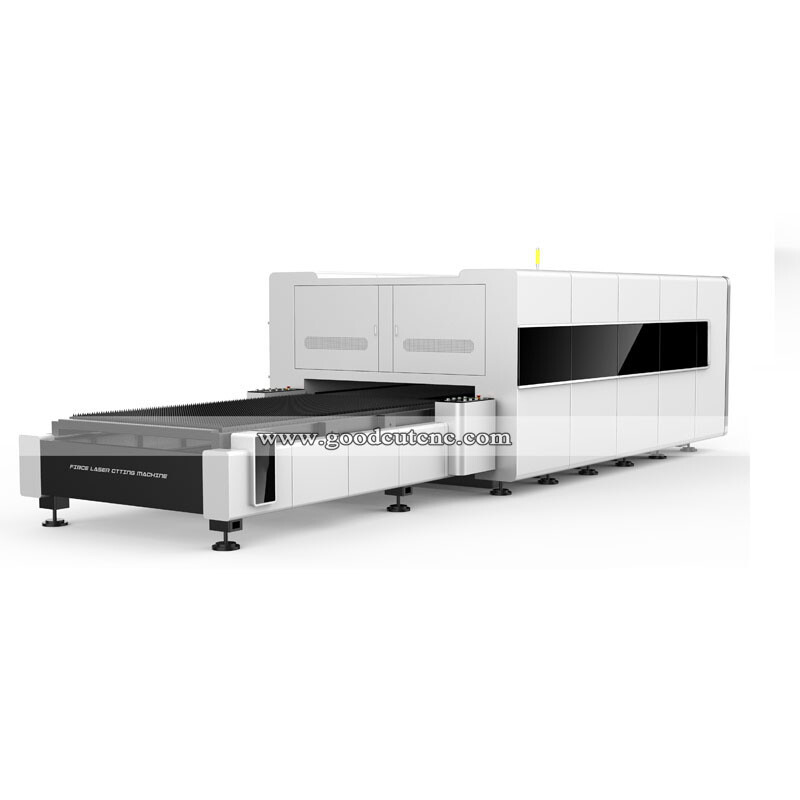 GC1530FC-D Full Cover Metal Cutting Fiber Laser Cutting Machine with Exchange Table