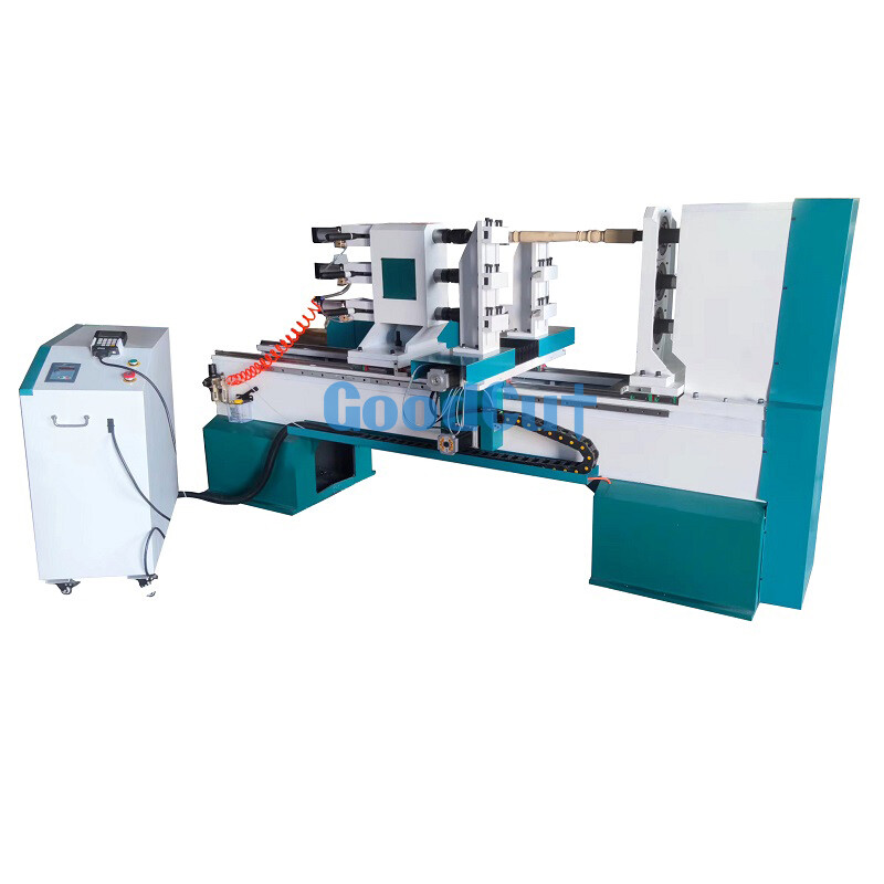 GC1530WL-TS 3 Axis CNC Wood Turning Lathe Machine Price with Turning Engraving Spindle