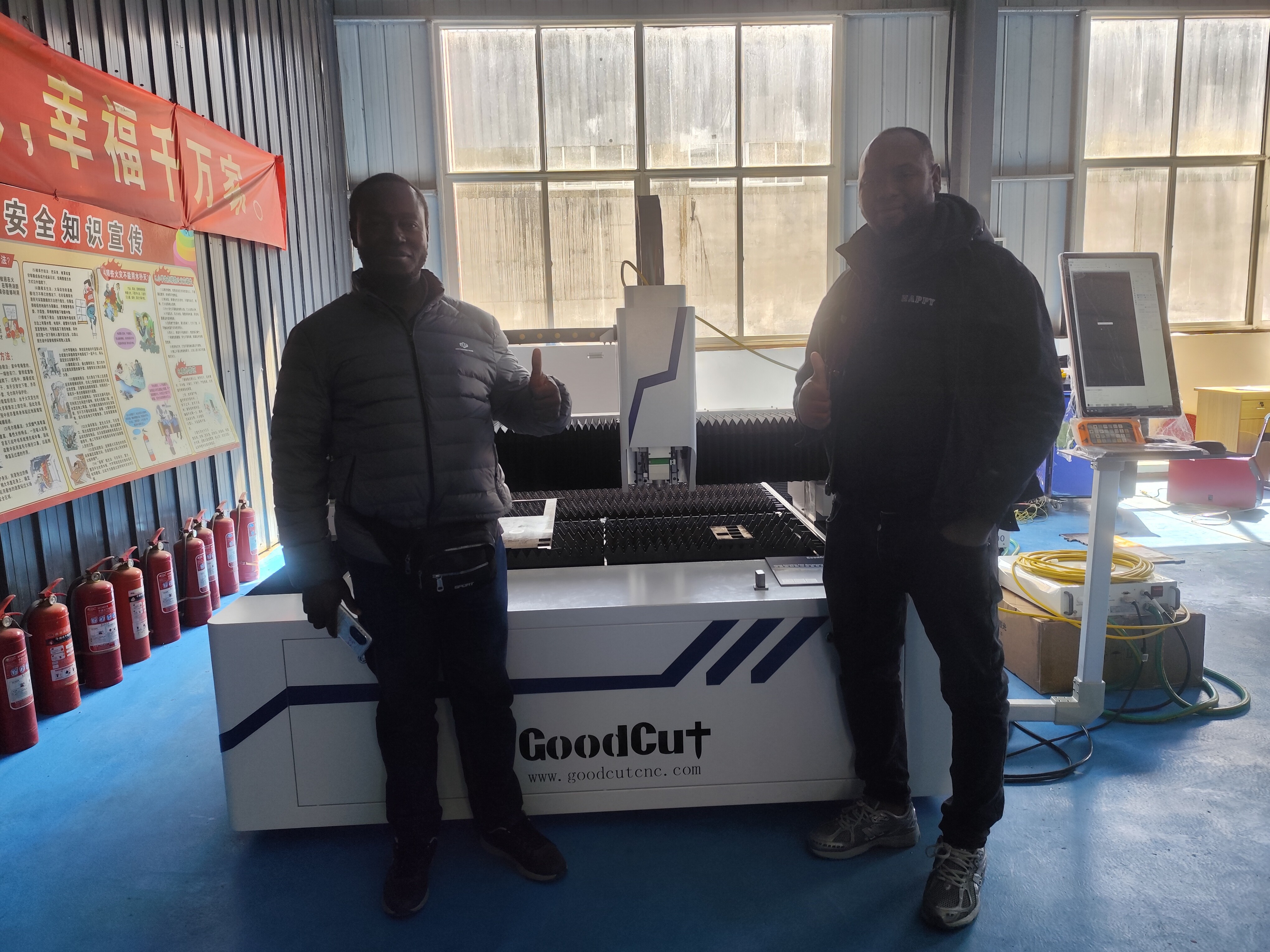 Nigerian customers visited the fiber laser cutting  machine