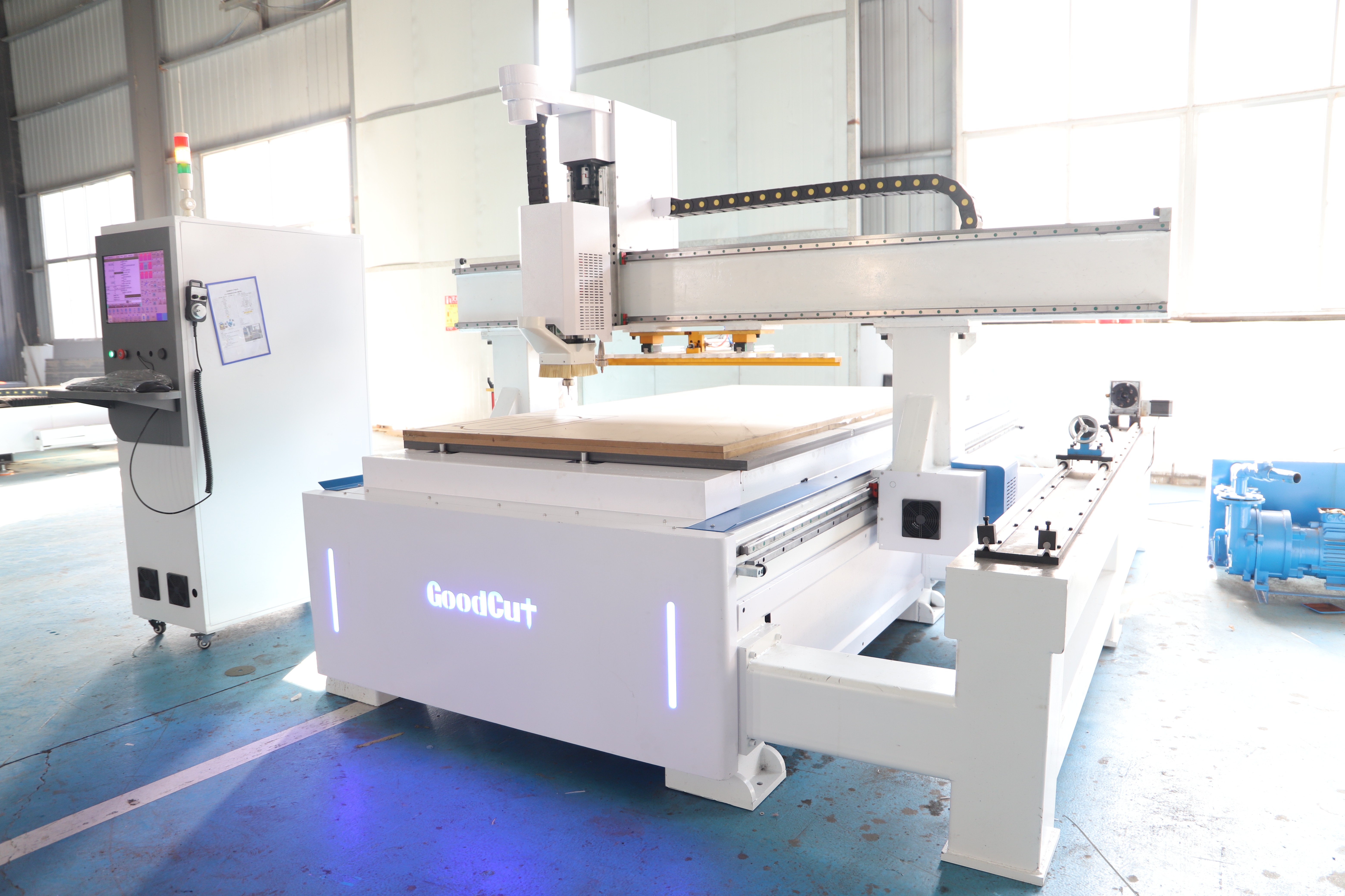GC1325ATC-R Linear Automatic Tool Change CNC Router with Rotary Device