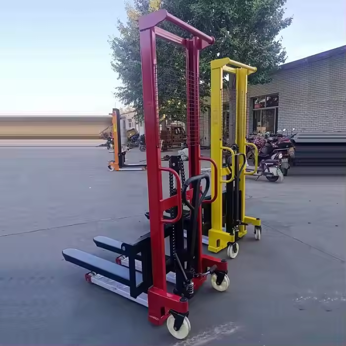 Hydraulic Manual Hand Stacker Forklift New Manual Fork Lift Stacker