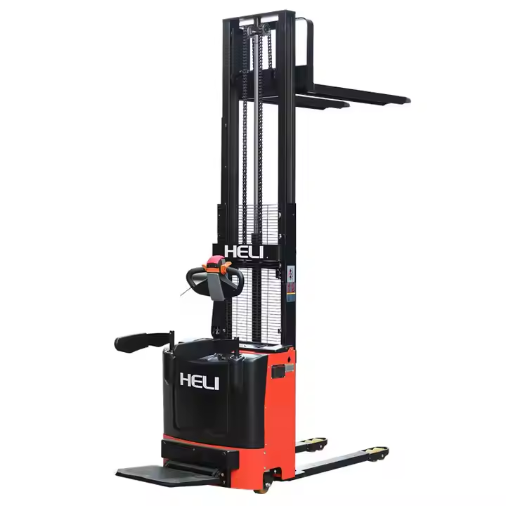 0.5-2t Fully Automated Forklift Walkie Lift Electric Stacker with 1.6m-4m Reach