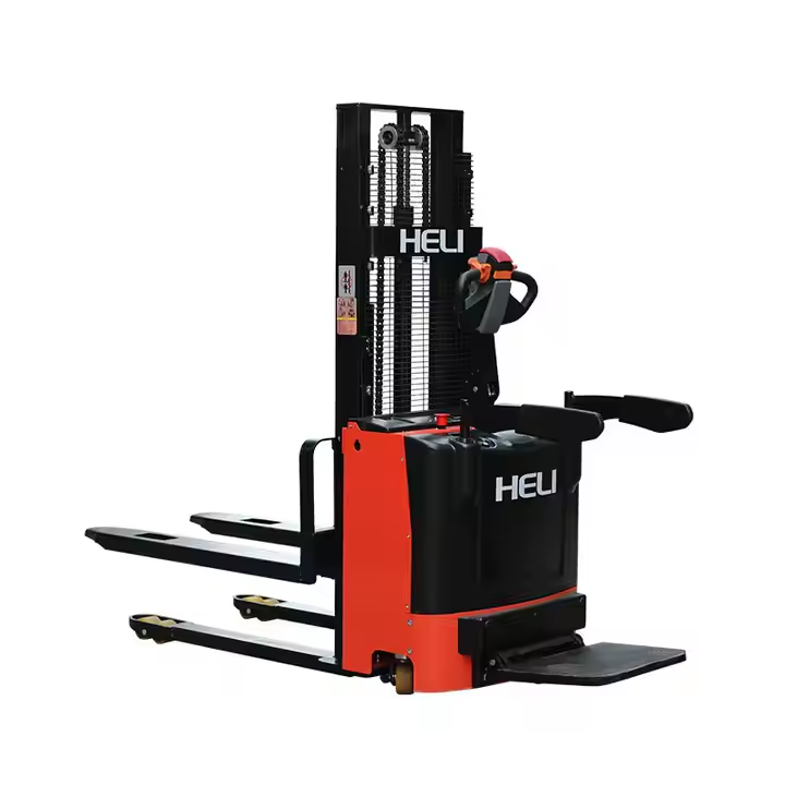 0.5-2t Fully Automated Forklift Walkie Lift Electric Stacker with 1.6m-4m Reach