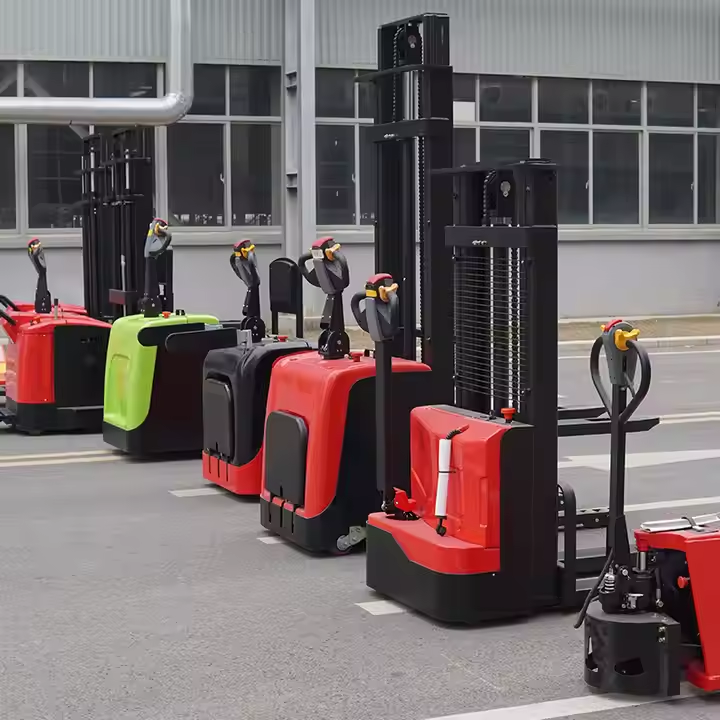 0.5-2t Fully Automated Forklift Walkie Lift Electric Stacker with 1.6m-4m Reach