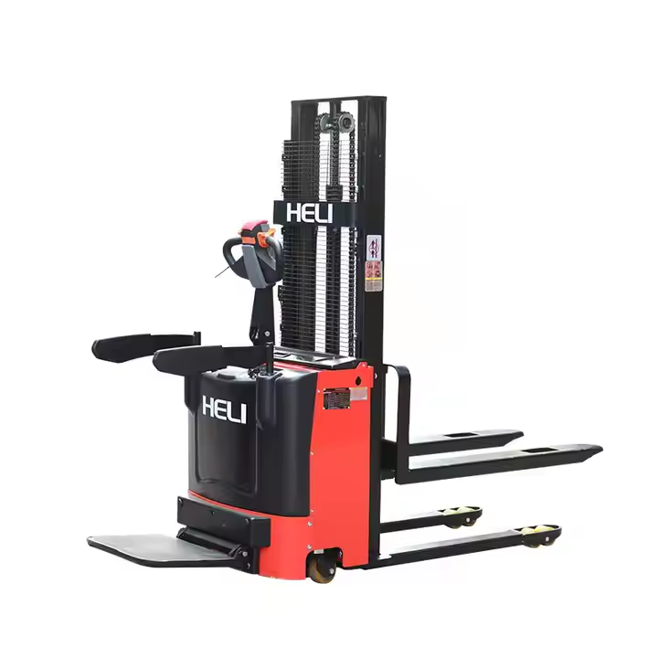 0.5-2t Fully Automated Forklift Walkie Lift Electric Stacker with 1.6m-4m Reach
