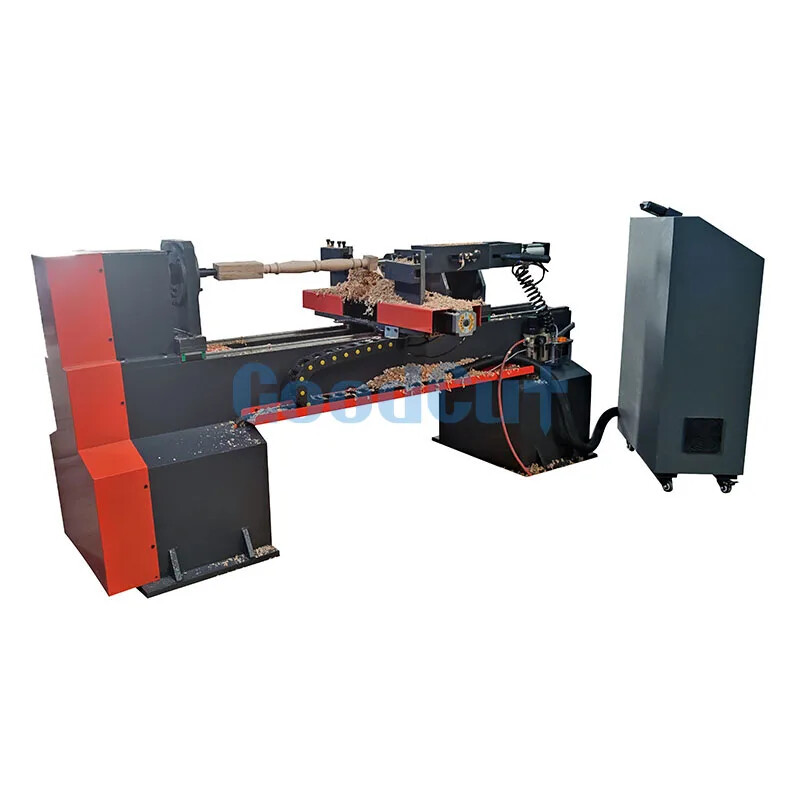 GC1220WL Machine de tour à bois à double axe économique CNC avec cadre en fonte pour le travail du Bois