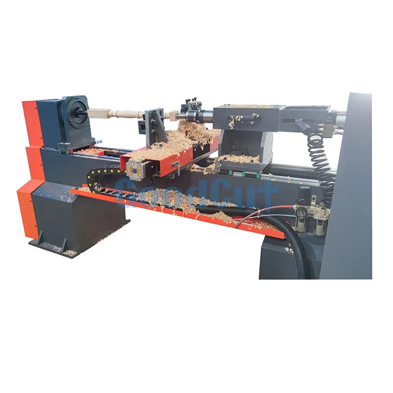 GC1220WL Machine de tour à bois à double axe économique CNC avec cadre en fonte pour le travail du Bois
