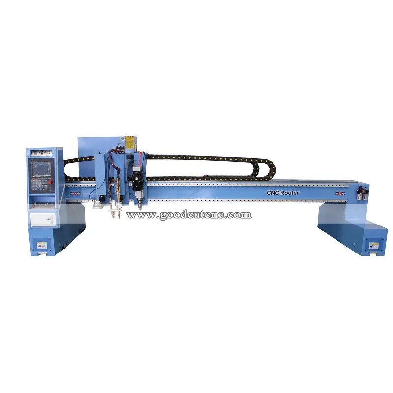 GC-PG GoodCut Coupeur de plasma CNC à faisceau portique de 4 x 8 mètres pour la découpe des matériaux métalliques plats de tuyaux ronds et carrés