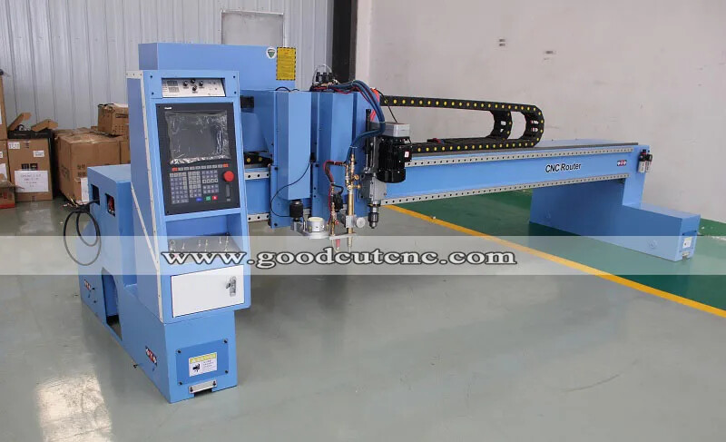 GC-PG GoodCut Coupeur de plasma CNC à faisceau portique de 4 x 8 mètres pour la découpe des matériaux métalliques plats de tuyaux ronds et carrés