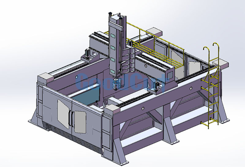 GC1325-5 Machine de Routeur CNC, pour moule de Sculpture en mousse de pierre et de bois avec broche à 5 axes