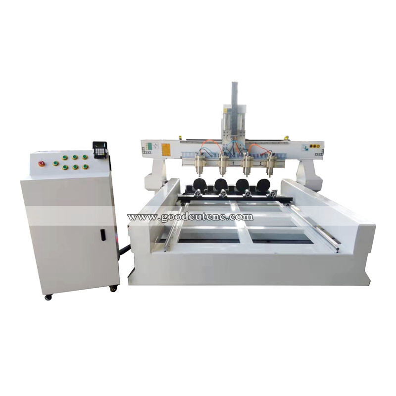 Routeur CNC pour bois multi-broches GC-4R avec 4 broches et 4 dispositifs rotatifs pour pieds de table de mobilier