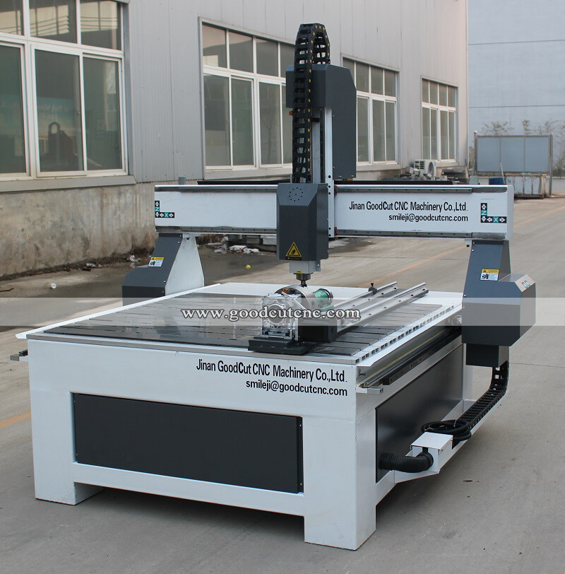 GC1212TR GoodCut 1212 routeur CNC 4 axes pour sculpture sur bois avec dispositif rotatif pour MDF et acrylique