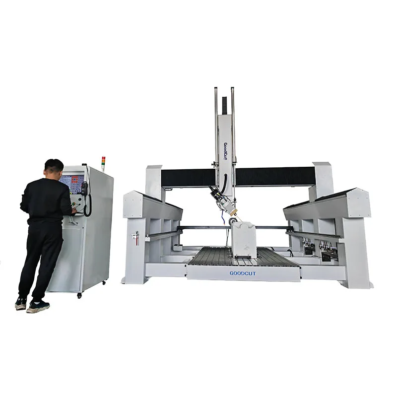 GC1325ATC-4 Routeur CNC 3D à 4 axes avec broche ATC tournante de 9KW pour la gravure du Bois