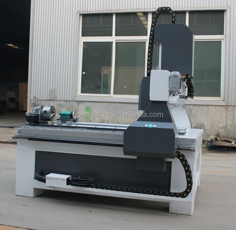 GC1212TR GoodCut Fraiseuse CNC de 1200*1200*200mm  à 4 axes avec dispositif rotatif pour acrylique MDF PVC et Bois