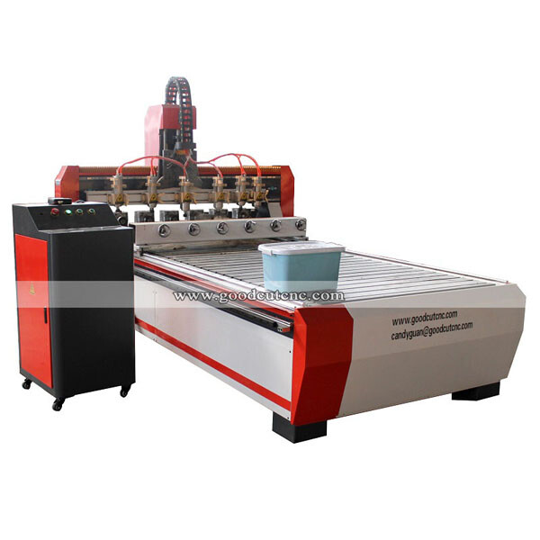 GC1530-6R Fraiseuse CNC de 4 axes, avec 6 broches et 6 axes rotatifs pour planche et jambes en bois
