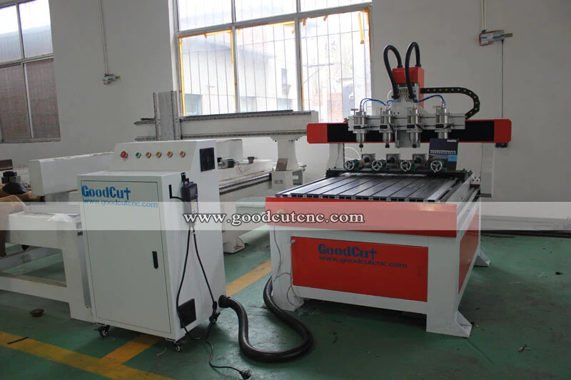 GC6090-4R Fraiseuse CNC de pétite taille 6090 de 4 axes , avec 4 broches et 4 axes rotatifs pour la fabrication et la gravure des jambes de fourniture en bois
