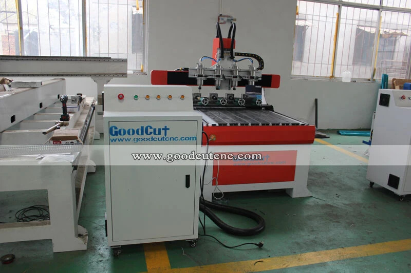 GC6090-4R Fraiseuse CNC de pétite taille 6090 de 4 axes , avec 4 broches et 4 axes rotatifs pour la fabrication et la gravure des jambes de fourniture en bois