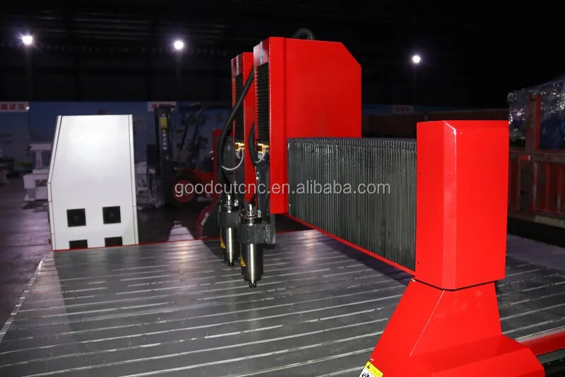  GC2025-2H Machine de Routeur CNC de grande taille à double tête indépendante pour sculpture sur bois pour la fabrication de cercueil