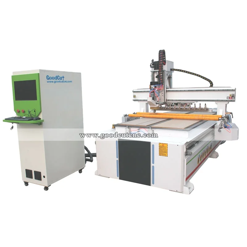 GC1325ATC Routeur CNC linéaire ATC avec changeur d'outils Automatique pour la fabrication de portes d'armoires de cuisine