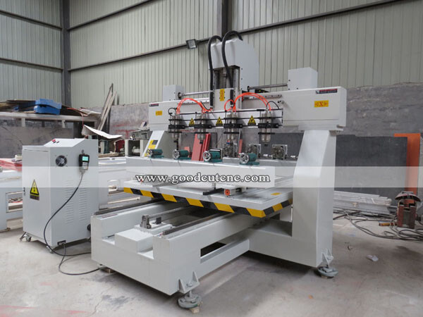GC1225-4R Routeur CNC 3D de 4 têtes rotatives, 4 axes, 4 broches pour pieds de chaise et de table en bois