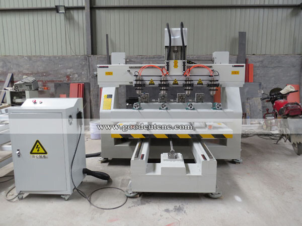 GC1225-4R Routeur CNC 3D de 4 têtes rotatives, 4 axes, 4 broches pour pieds de chaise et de table en bois