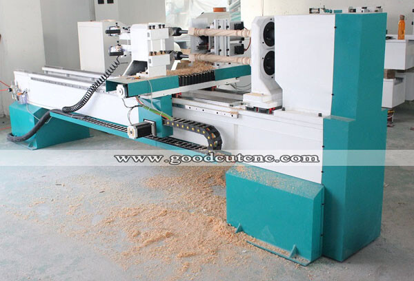 GC1530WL-DS Machine de tour à bois CNC à double axe avec broche de gravure tournante