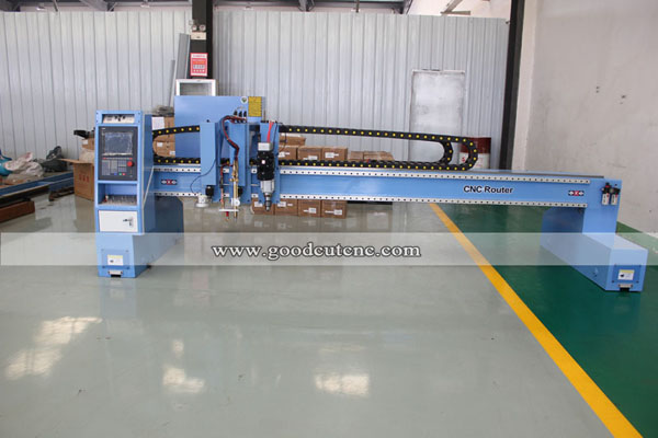 GC-PG GoodCut Coupeur de plasma CNC à faisceau portique de 4 x 8 mètres pour la découpe des matériaux métalliques plats de tuyaux ronds et carrés