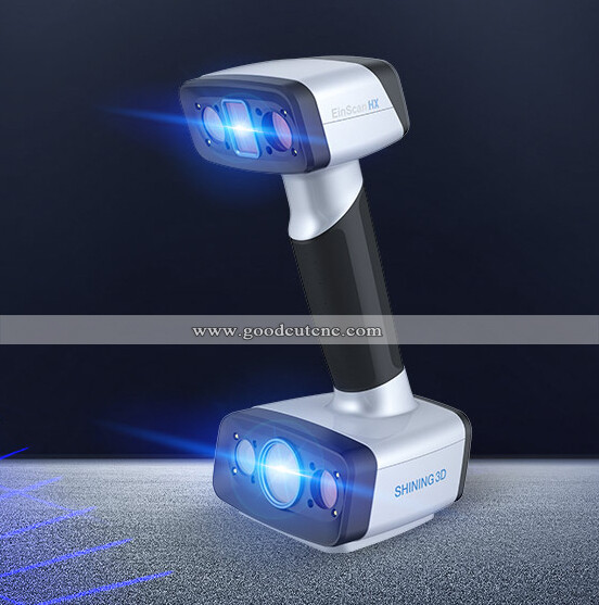 Scanner 3D portable Einscan HX hybride au laser bleu et avec source de lumière LED