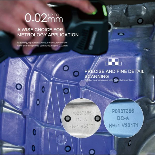  Scanner 3D portatif FreeScan Combo de haute qualité et précision de numérisation pour multiples objets