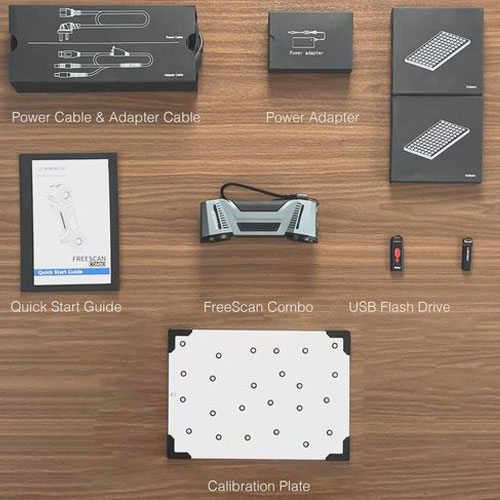  Scanner 3D portatif FreeScan Combo de haute qualité et précision de numérisation pour multiples objets