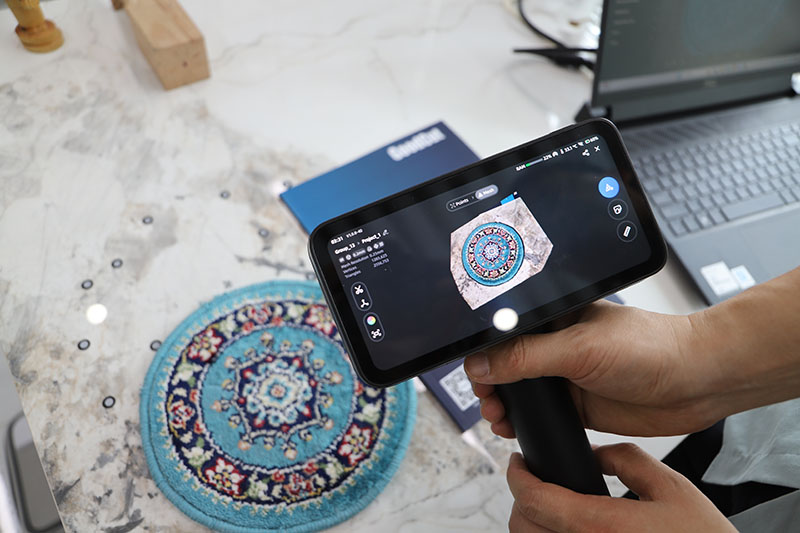 Scanner 3D portable sans fil EinScan Rigil tout neuf avec source lumineuse hybride équipée d'une batterie et d'un écran d'affichage