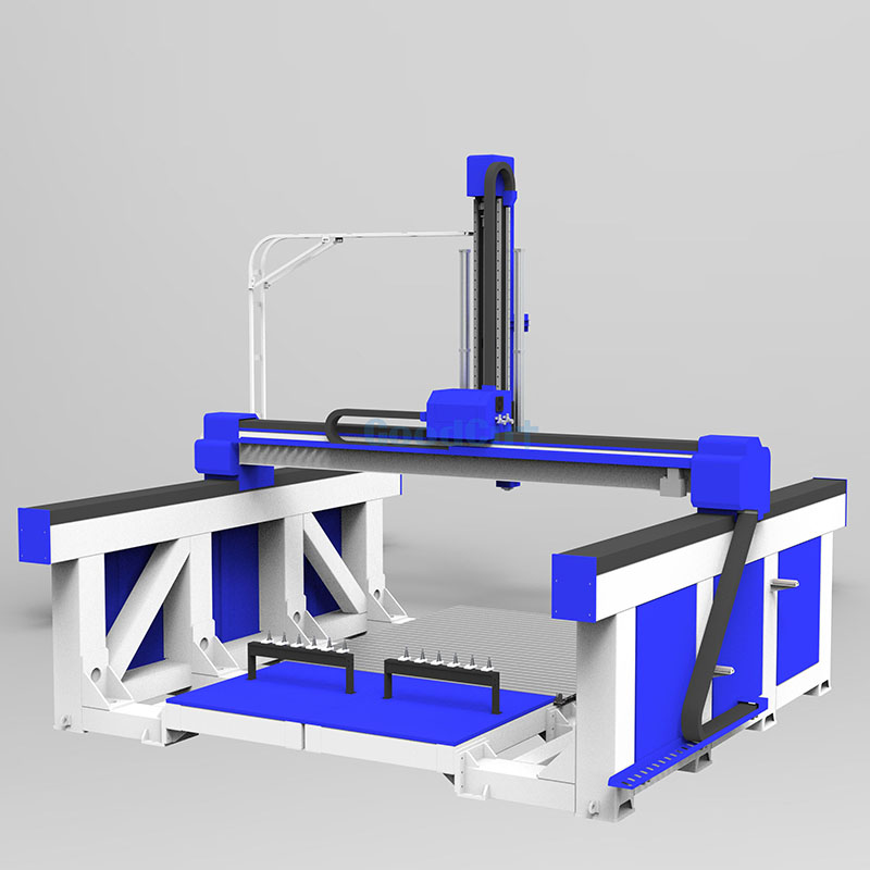 GC2530ATC-4 Routeur CNC de grande taille à cadre solide à 4 et 5 axes avec broche ATC tournante